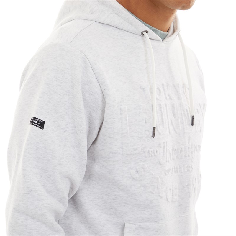 Tokyo Laundry Mens Tides Hoodie Ice Grey Marl