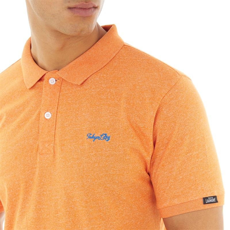 Tokyo Laundry Mens Kieran Polo Orange Grindle