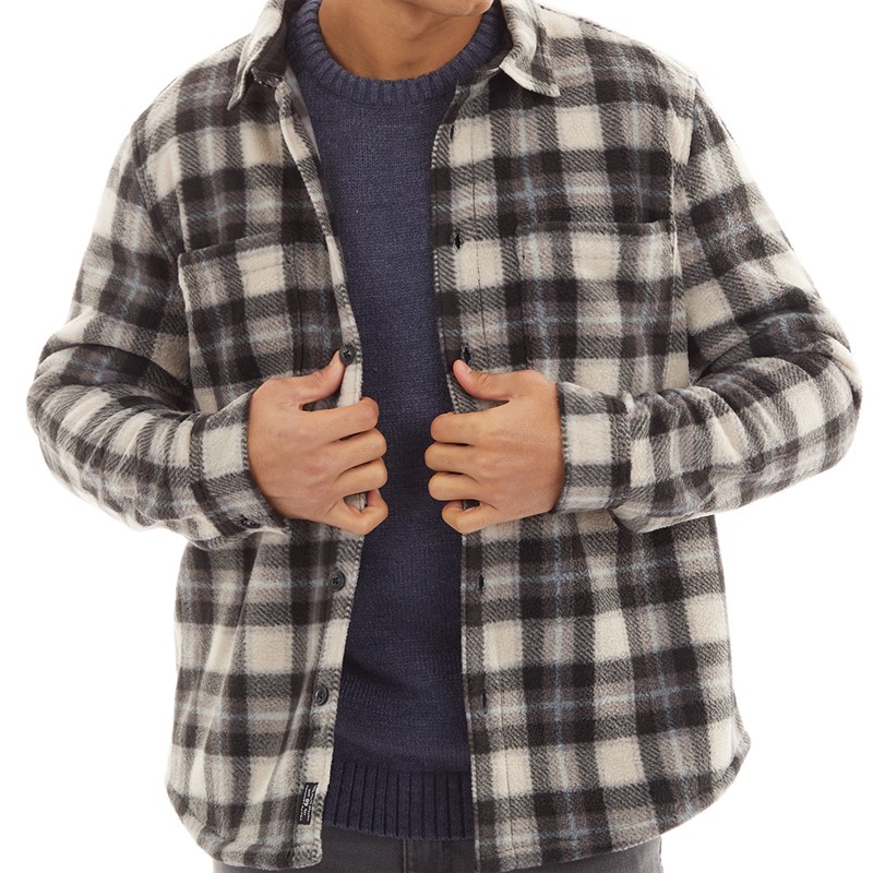 Tokyo Laundry Mens Esteban Long Sleeve Checked Shirt Grey Check