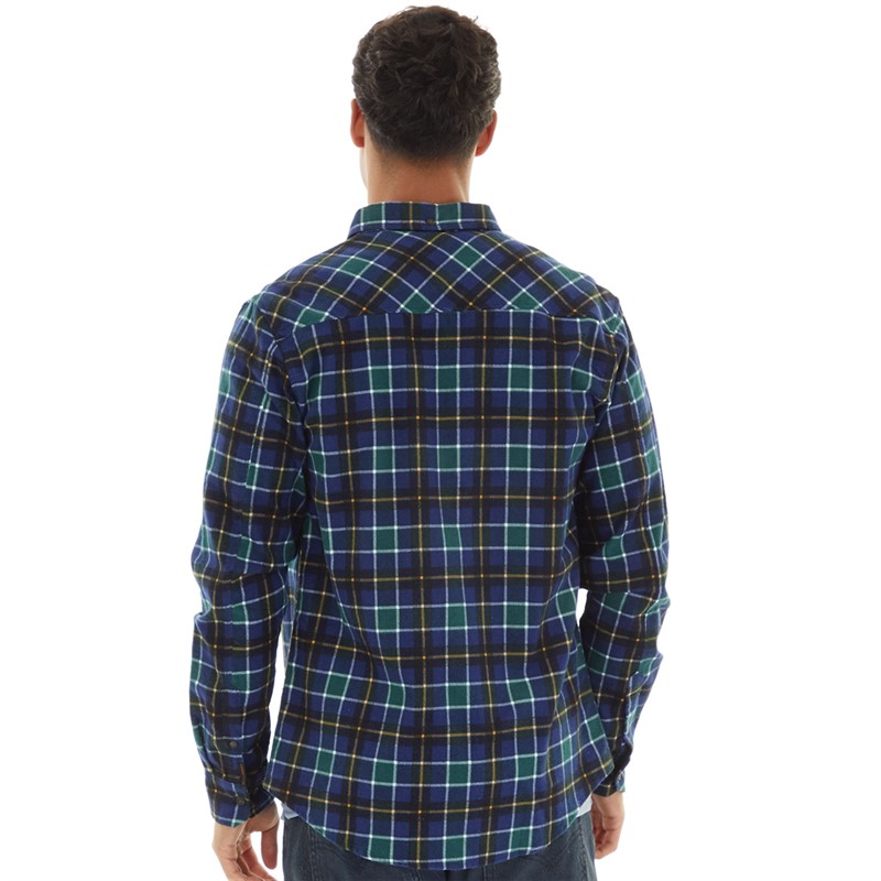 Tokyo Laundry Mens Oscarville Long Sleeve Shirt Green Check