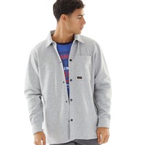 Tokyo Laundry Mens Commander Shacket Light Grey Marl