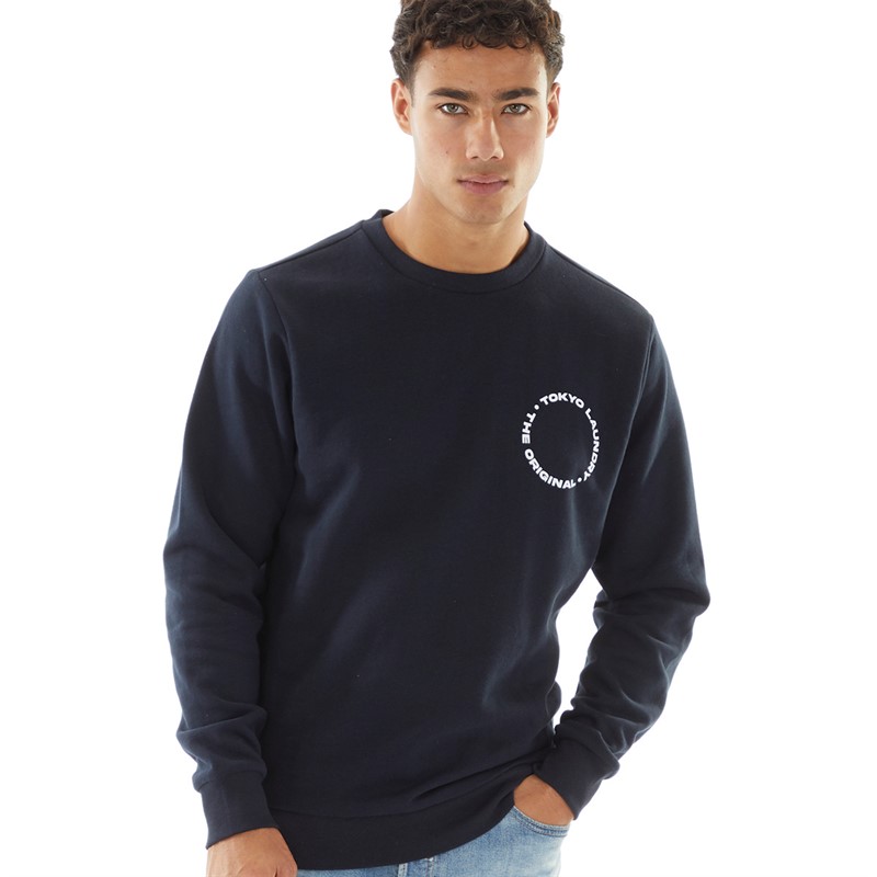 Tokyo Laundry Mens Dylon Sweatshirt Navy