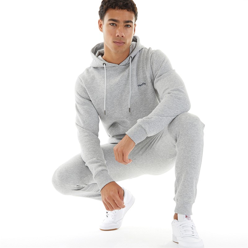 Tokyo Laundry Mens Throne Tracksuit Light Grey Marl