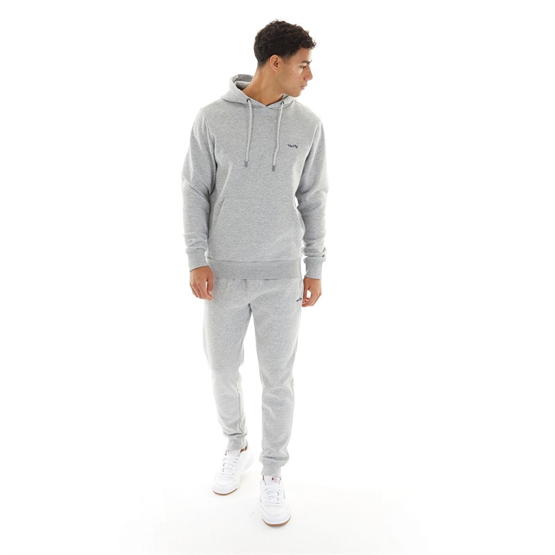 Tokyo Laundry Mens Throne Tracksuit Light Grey Marl