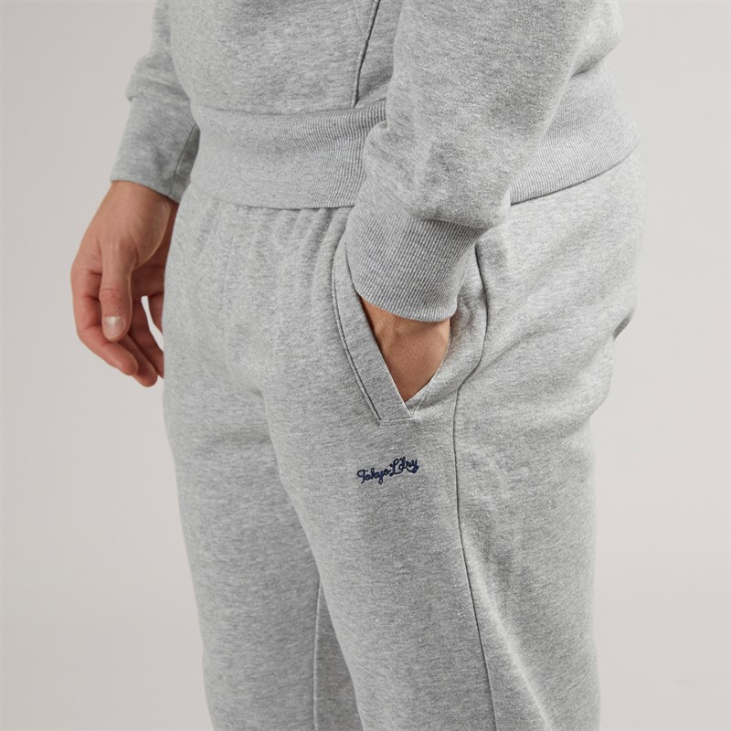 Tokyo Laundry Mens Throne Tracksuit Light Grey Marl