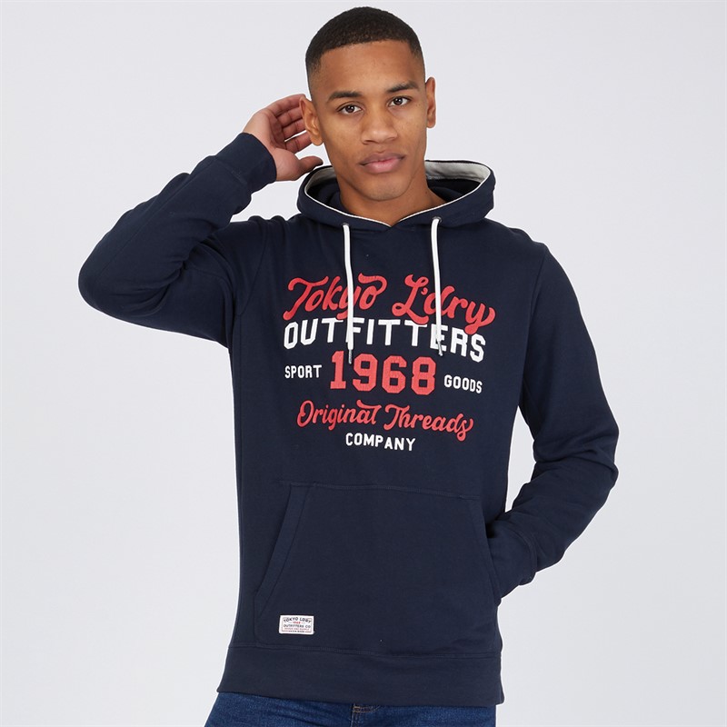 Tokyo Laundry Mens Abatt Hoodie Navy