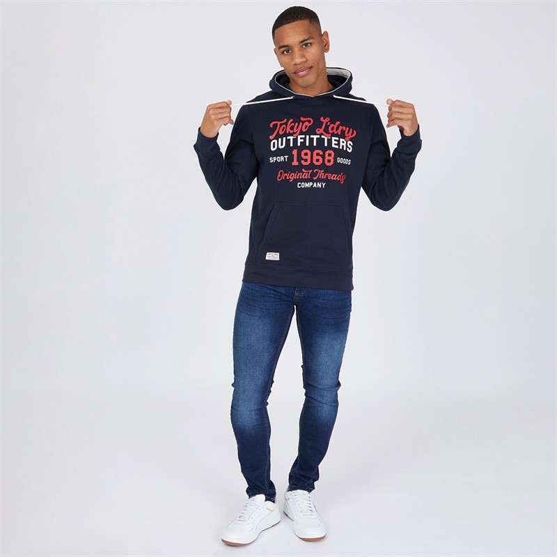 Tokyo Laundry Mens Abatt Hoodie Navy