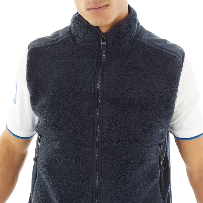 Tokyo Laundry Mens Calixto Borg Lined Gilet Navy