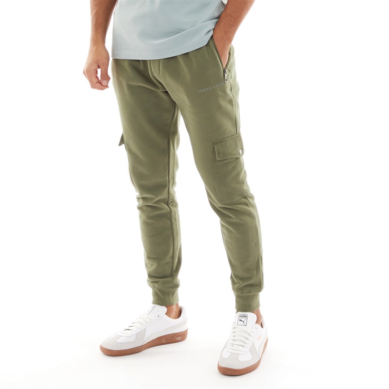 Tokyo Laundry Mens Crayo Joggers Dark Khaki