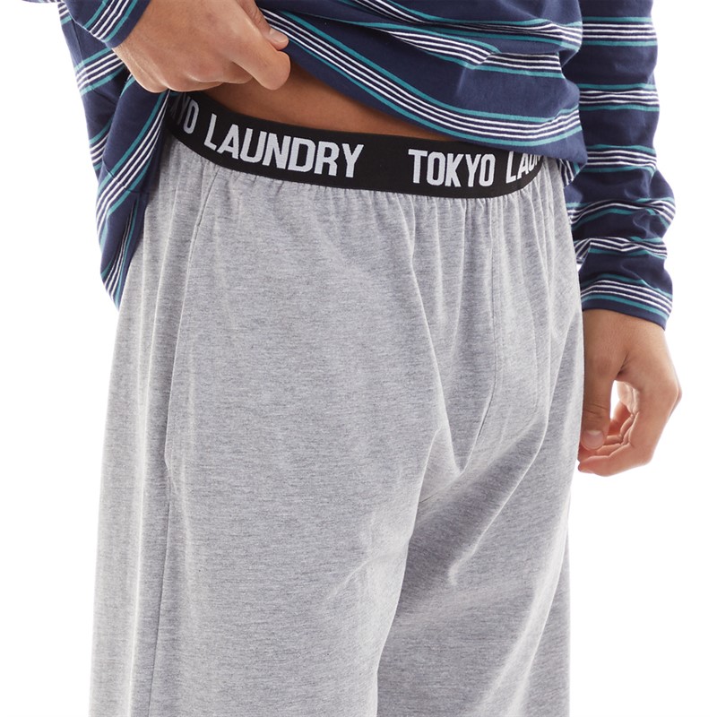 Tokyo Laundry Mens Chesham Lounge Pants Light Grey Marl