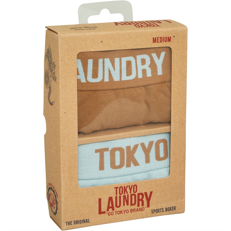 Tokyo Laundry Mens Hillside Two Pack Boxers Pack B Thrush/Forget Me Not