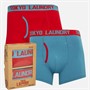 Tokyo Laundry Mens Budworth Two Pack Boxers Pack C Chinese Red/Niagra Falls