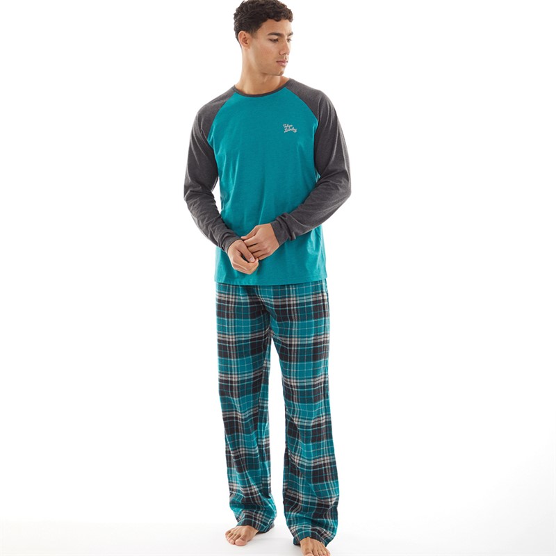 Tokyo Laundry Mens Avebury Loungewear Set Green