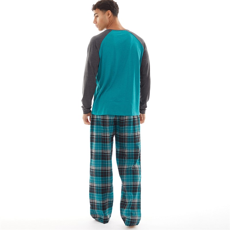 Tokyo Laundry Mens Avebury Loungewear Set Green