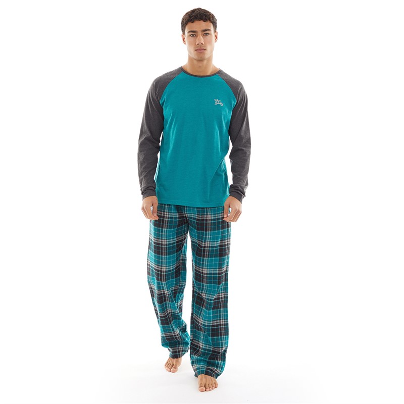 Tokyo Laundry Mens Avebury Loungewear Set Green