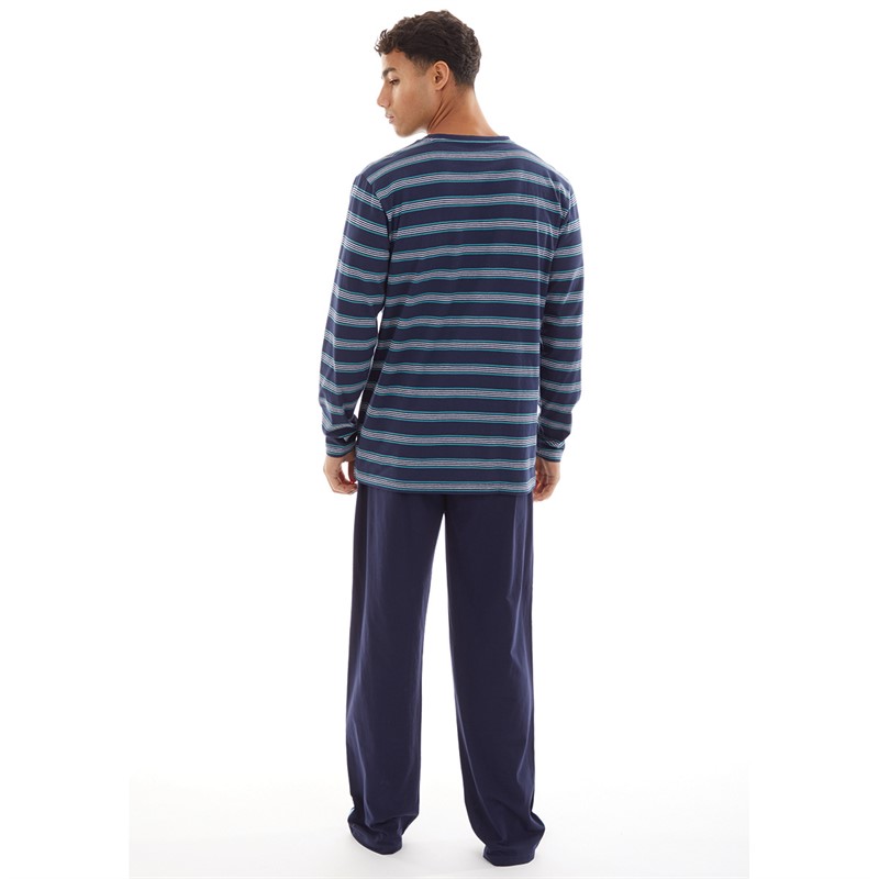 Tokyo Laundry Mens Lavenham Loungewear Set Navy