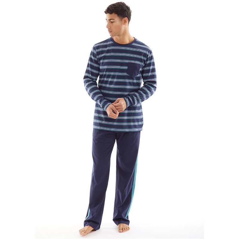 Tokyo Laundry Mens Lavenham Loungewear Set Navy