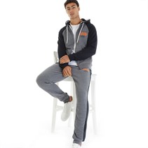 Tokyo Laundry Mens Ragoo Tracksuit Mid Grey Marl/Jet Black