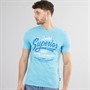 Tokyo Laundry Mens Argyle T-Shirt Blue