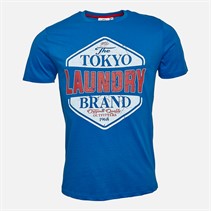 Tokyo Laundry Mens Barton T-Shirt Blue
