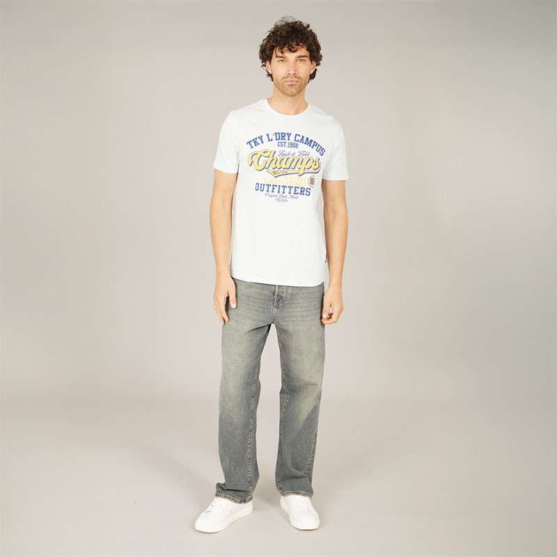 Tokyo Laundry Mens Barkway T-Shirt Light Blue
