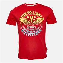 Tokyo Laundry Mens Manor T-Shirt Red