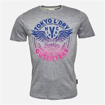 Tokyo Laundry Mens Manor T-Shirt Light Grey