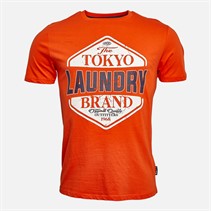 Tokyo Laundry Mens Barton T-Shirt Orange