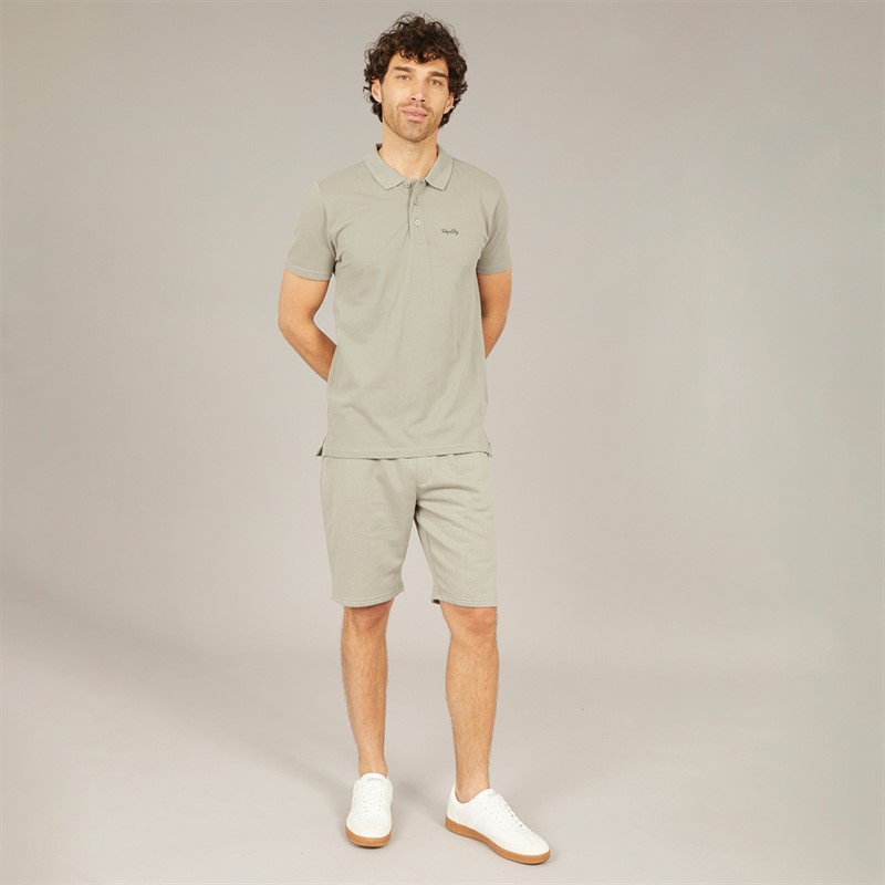 Tokyo Laundry Mens Andrius Polo And Shorts Co-Ord Forest