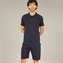 Tokyo Laundry Mens Andrius Polo Shirt And Shorts Co-Ord Navy