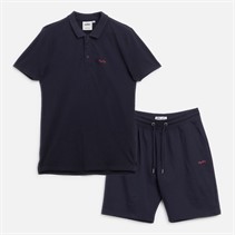 Tokyo Laundry Mens Andrius Polo And Shorts Co-Ord Navy