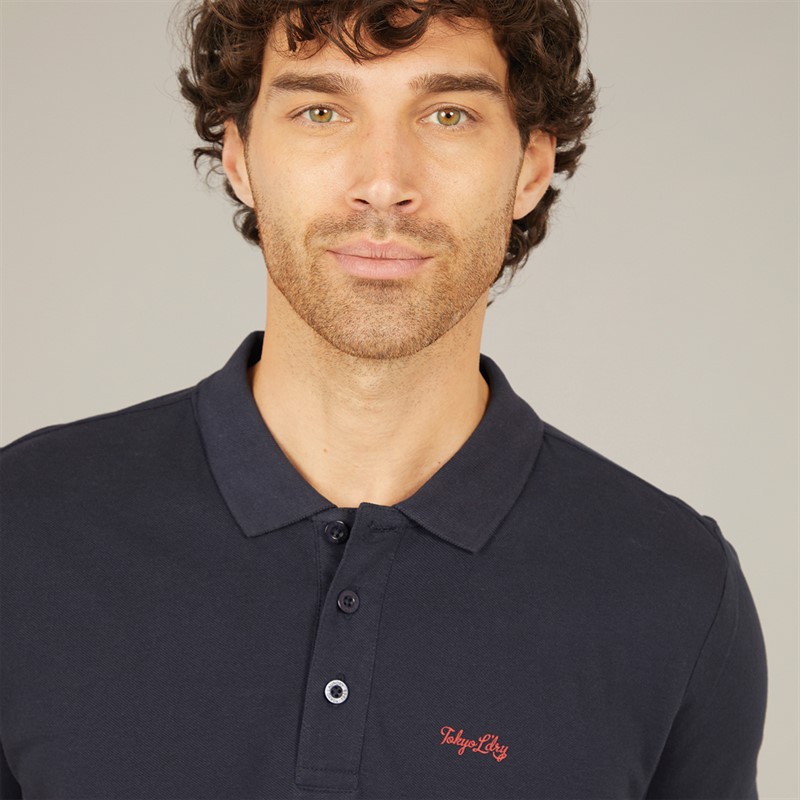Tokyo Laundry Mens Andrius Polo Shirt And Shorts Co-Ord Navy