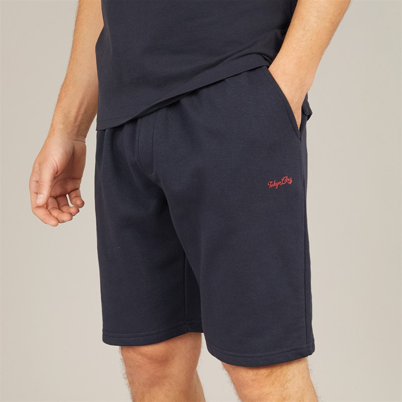 Tokyo Laundry Mens Andrius Polo Shirt And Shorts Co-Ord Navy