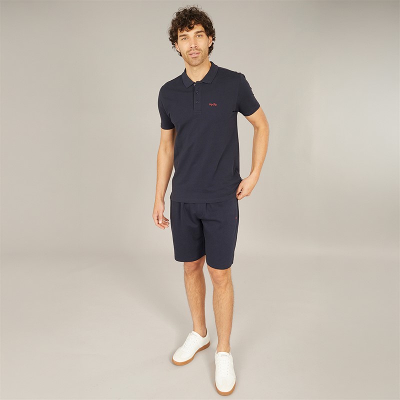 Tokyo Laundry Mens Andrius Polo Shirt And Shorts Co-Ord Navy