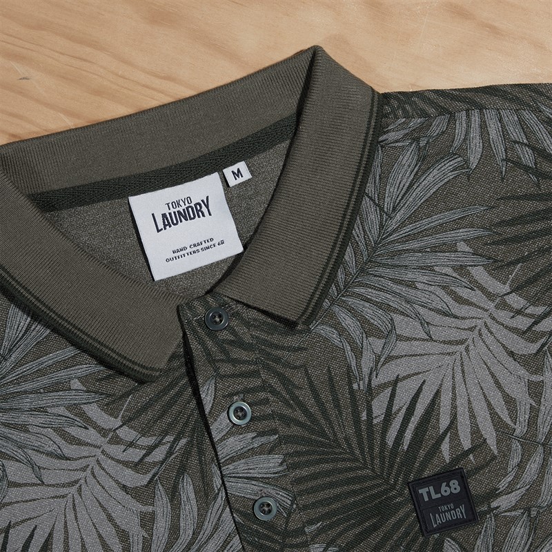 Tokyo Laundry Mens Hunton Polo Shirt Tea Leaf