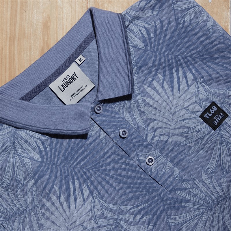 Tokyo Laundry Mens Hunton Polo Tempest Blue
