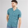 Tokyo Laundry Mens Alavaro Short Sleeve Shirt Teal