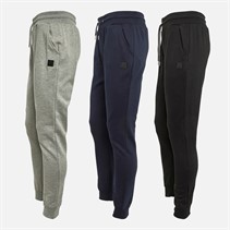 Tokyo Laundry Mens Underground Three Pack Joggers Sky Captain Navy/Light Grey Marl/Jet Black