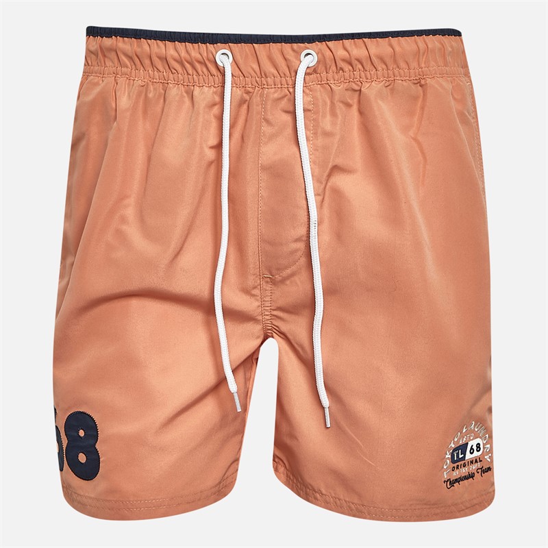 Tokyo Laundry Mens Satria Swim Shorts Shrimp Pink - Size M