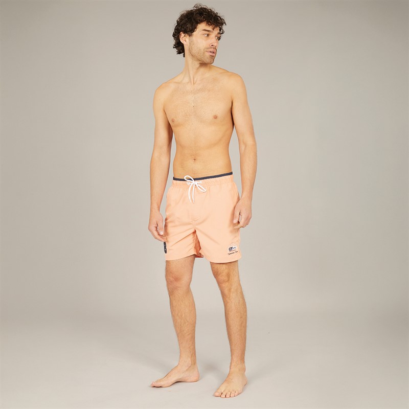 Tokyo Laundry Mens Satria Swim Shorts Shrimp Pink