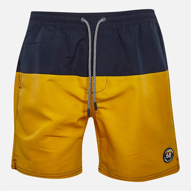 Tokyo Laundry Mens Townsend Swim Shorts Yellow