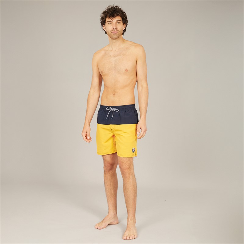 Tokyo Laundry Mens Townsend Swim Shorts Yellow