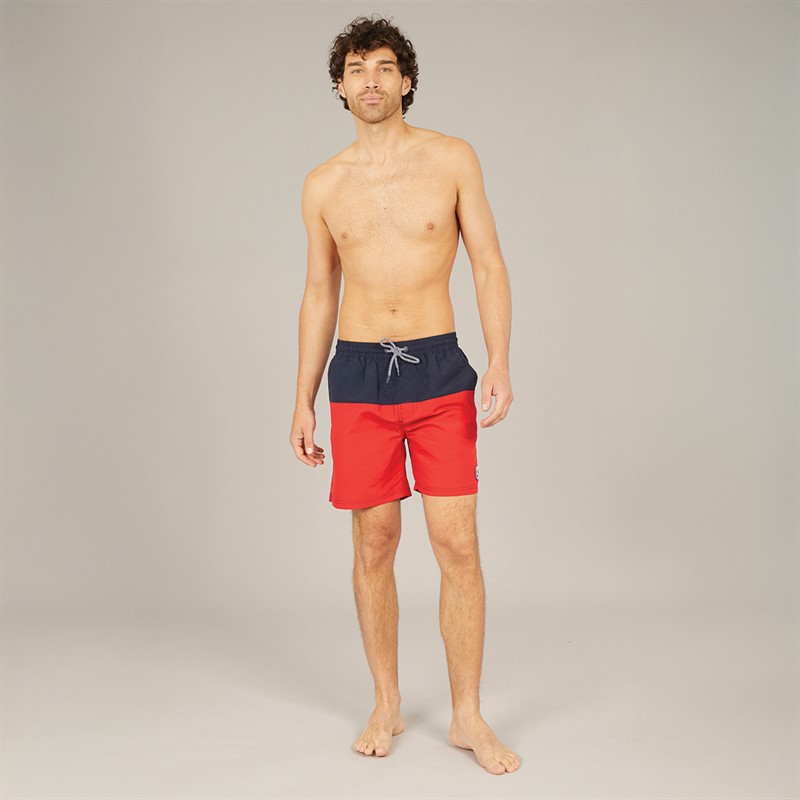 Tokyo Laundry Mens Townsend Swim Shorts Red