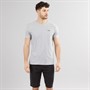 Tokyo Laundry Mens Jaiden T-Shirt And Shorts Lounge Set Light Grey Marl