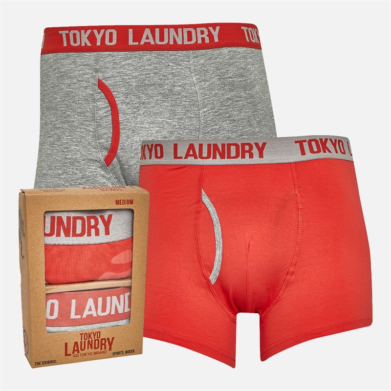 Tokyo Laundry Mens Whitehead Two Pack Boxers Pack A Cayenne