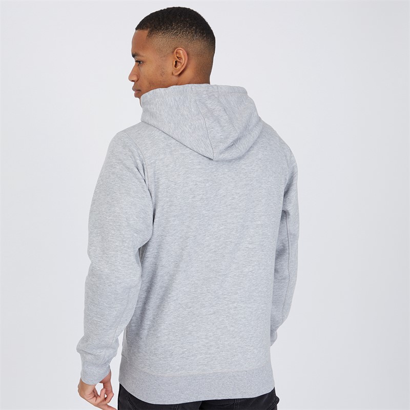 Tokyo Laundry Mens Claude Full Zip Hoodie Light Grey Marl