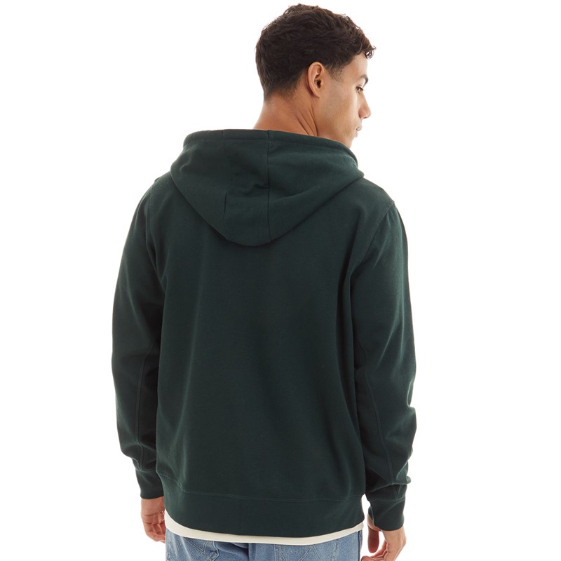 Tokyo Laundry Mens Claude Full Zip Hoodie Scarab Green