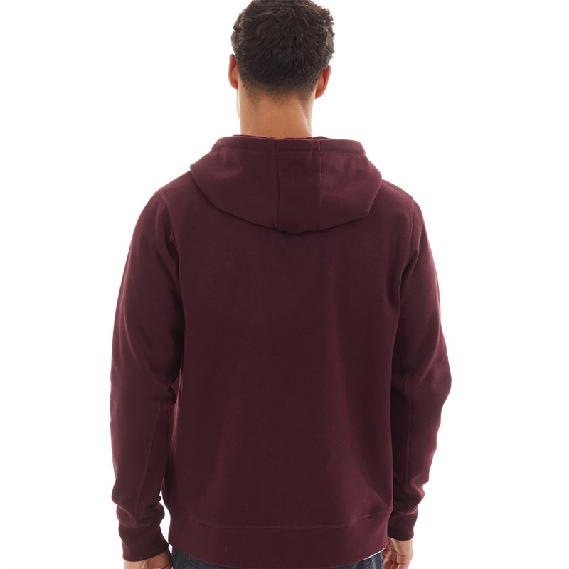 Tokyo Laundry Mens Claude Full Zip Hoodie Wine Tasting