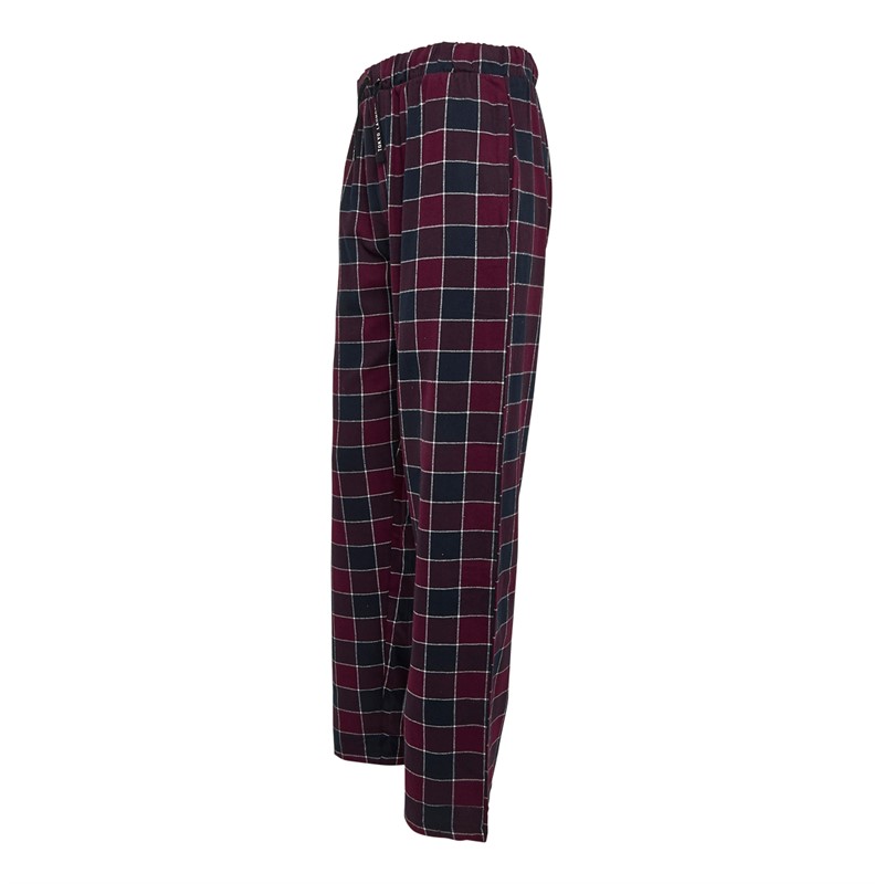 Tokyo Laundry Mens Tayos Woven Checked Flannel Pants Purple