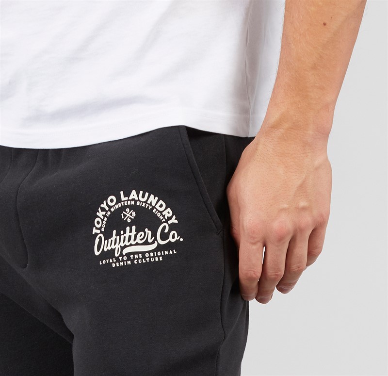 Tokyo Laundry Mens Coppice Joggers Black